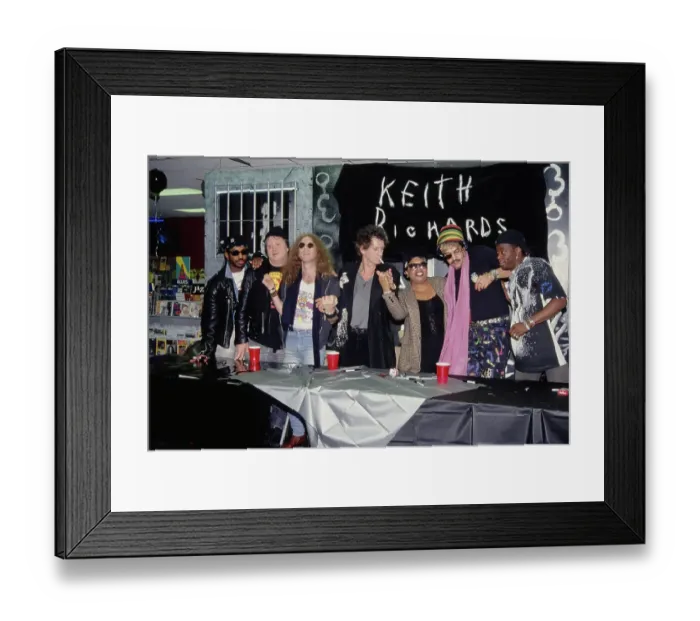 Framed Print : Keith Richards Autographing Framed Print : Keith Richards Autographing