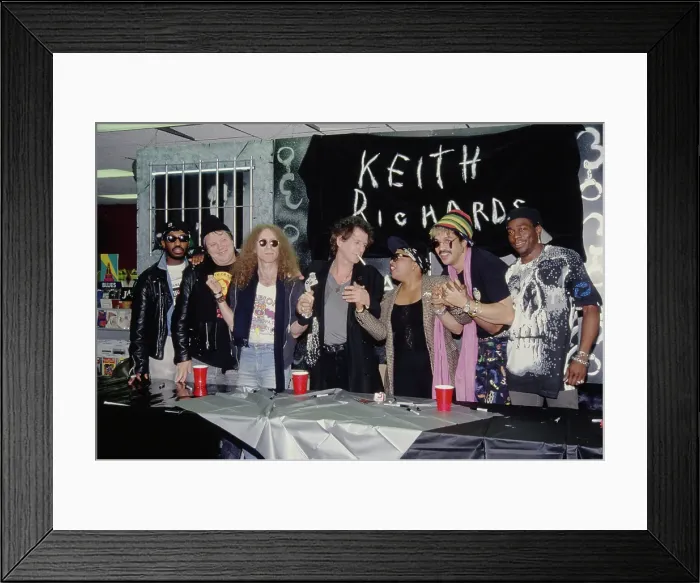 Framed Print : Keith Richards Autographing Framed Print : Keith Richards Autographing