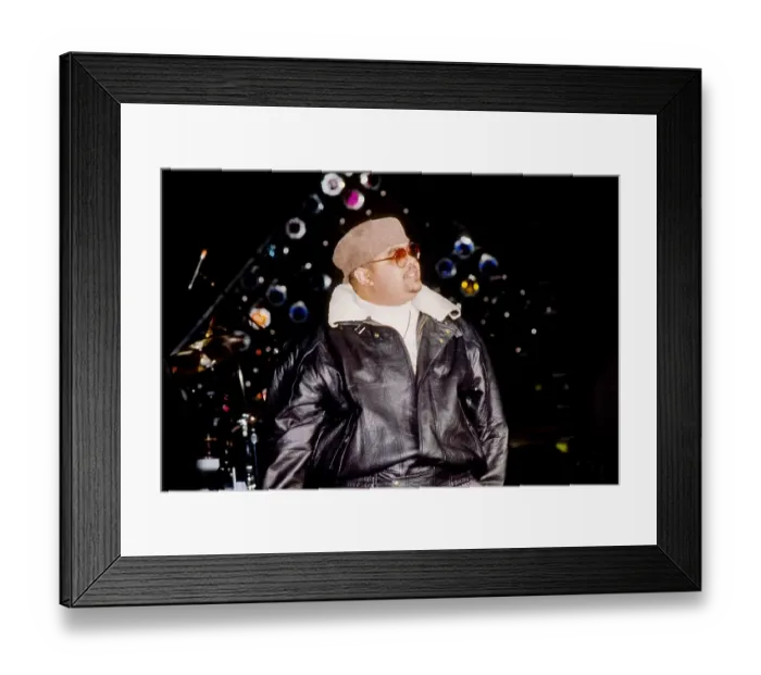 Framed Print : Heavy D. NEW YORK - CIRCA 1989: Rapper Heavy D out on the town circa 1989 in New York City Framed Print : Heavy D. NEW YORK - CIRCA 1989: Rapper Heavy D out on the town circa 1989 in New York City