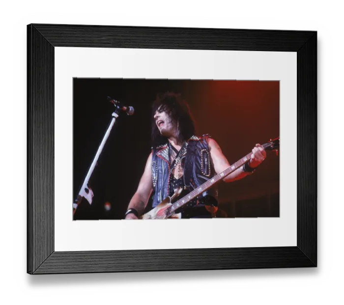 Framed Print : Bass player Nikki Sixx of the hard-rock band Motley Crue