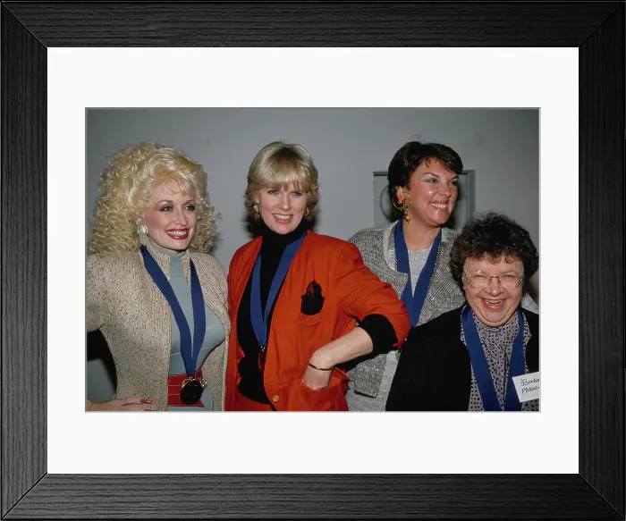 Framed Print : Dolly Parton, Sharon Gless, Tyne Daly And Barbara Mikulski Attend Ms Magazine's Women of the Year Ceremony