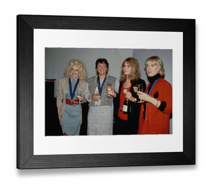 Framed Print : Dolly Parton, Tyne Daly, Gloria Steinem And Sharon Gless Attend Ms Magazine's Women of the Year Ceremony