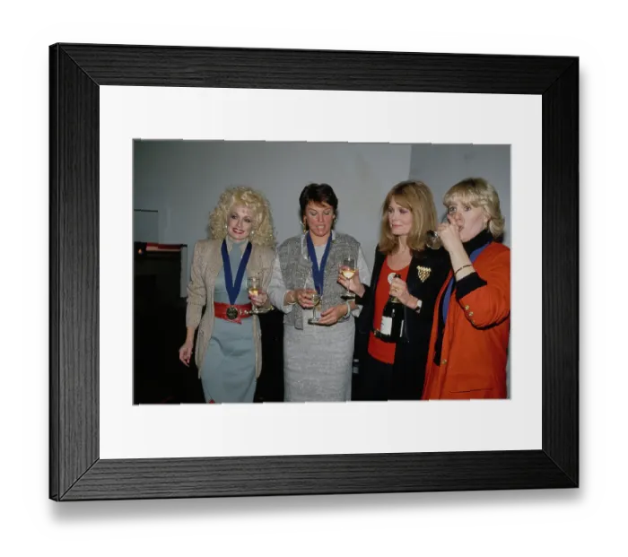 Framed Print : Dolly Parton, Tyne Daly, Gloria Steinem And Sharon Gless Attend Ms Magazine's Women of the Year Ceremony
