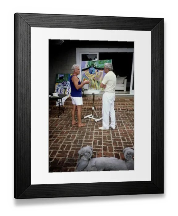 Framed Print : Tony Curtis Painting At Home Framed Print : Tony Curtis Painting At Home