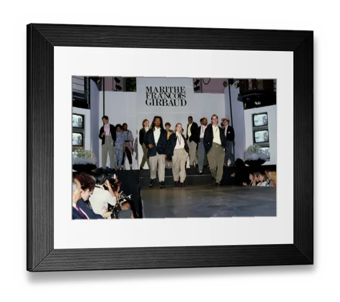 Framed Print : Marithé + François Girbaud Fashion Show, 1986 Framed Print : Marithé + François Girbaud Fashion Show, 1986
