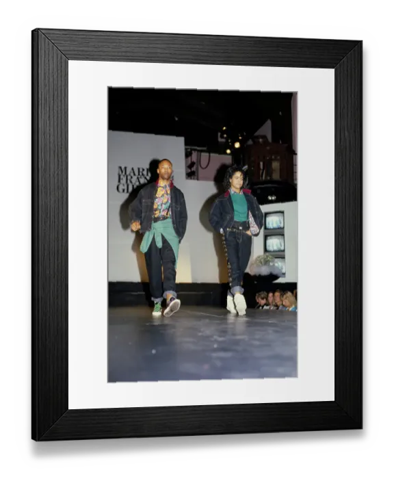 Framed Print : Marithé + François Girbaud Fashion Show, 1986