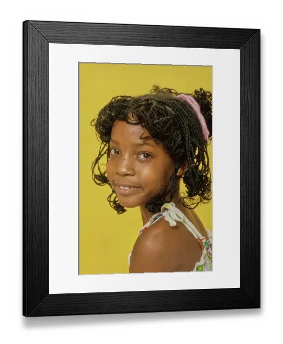 Framed Print : Afro Hair Portrait Session Framed Print : Afro Hair Portrait Session