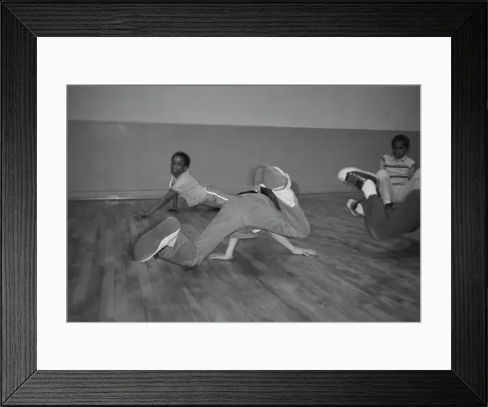 Framed Print : Breakdancing Class Framed Print : Breakdancing Class
