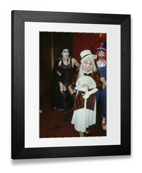 Framed Print : Fancy Dress Partygoers
