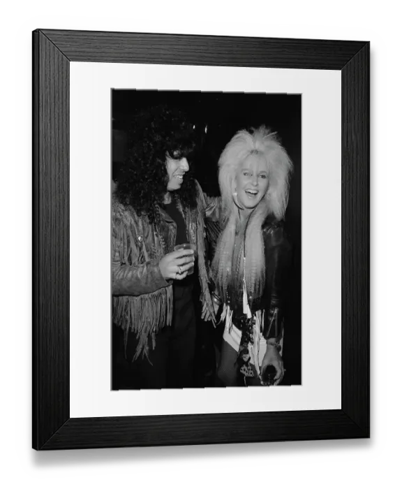 Framed Print : Lita Ford. American heavy metal guitarist Lita Ford (right), circa 1985