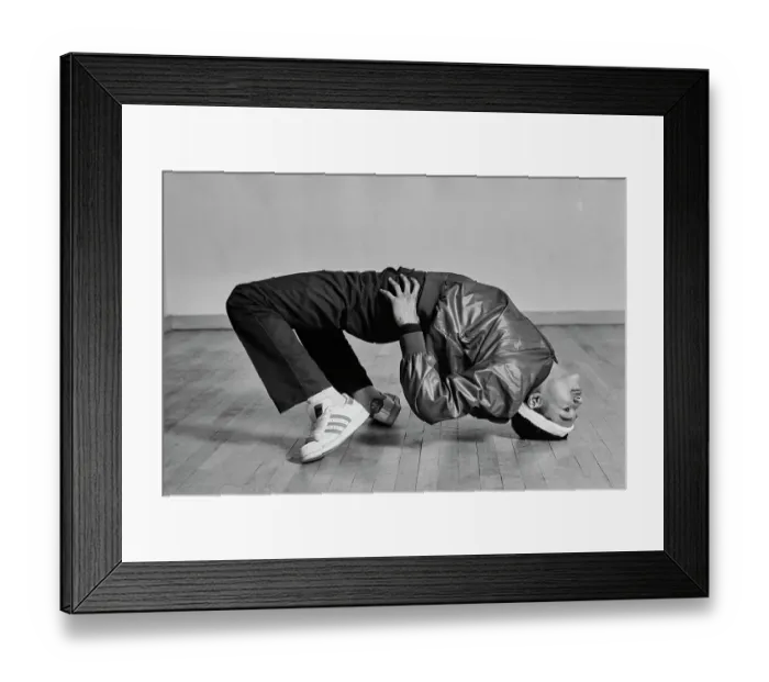 Framed Print : Breaking Moves - Head Bridge Freeze Framed Print : Breaking Moves - Head Bridge Freeze