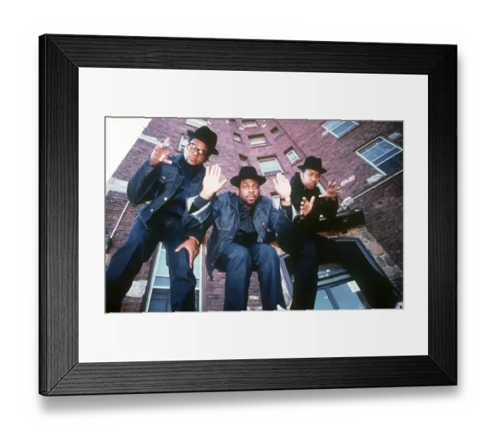 Framed Print : Run-DMC. American hip hop band Run-DMC, circa 1985 Framed Print : Run-DMC. American hip hop band Run-DMC, circa 1985