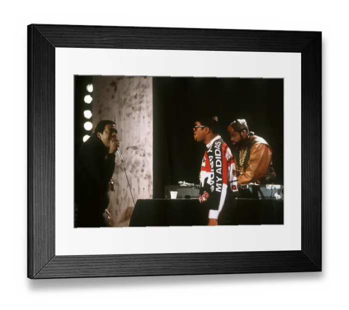Framed Print : Run-DMC. American hip hop band Run-DMC, circa 1985 Framed Print : Run-DMC. American hip hop band Run-DMC, circa 1985