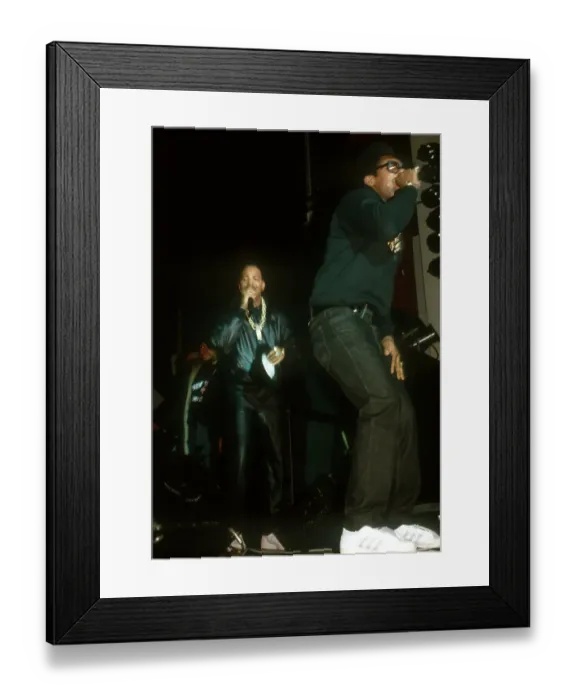 Framed Print : Run-DMC. American hip hop band Run-DMC, circa 1985 Framed Print : Run-DMC. American hip hop band Run-DMC, circa 1985