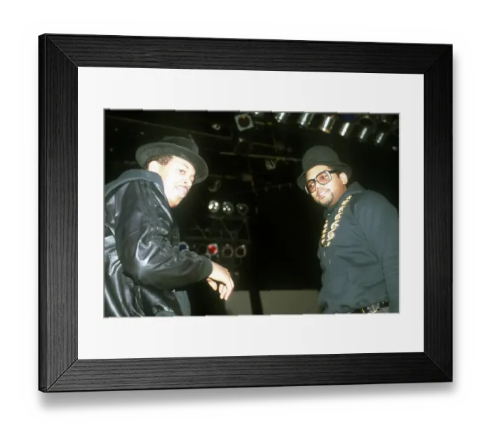 Framed Print : Run-DMC. American hip hop band Run-DMC, circa 1985 Framed Print : Run-DMC. American hip hop band Run-DMC, circa 1985