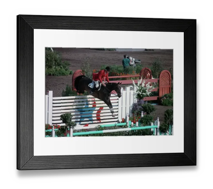 Framed Print : 1984 Summer Olympics - Equestrian - Individual Jumping Framed Print : 1984 Summer Olympics - Equestrian - Individual Jumping