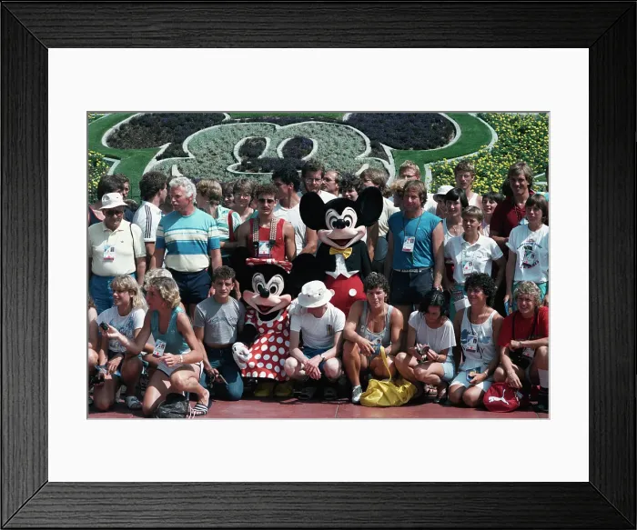 Framed Print : 1984 Summer Olympics - West German Athletes Visit Disneyland Framed Print : 1984 Summer Olympics - West German Athletes Visit Disneyland
