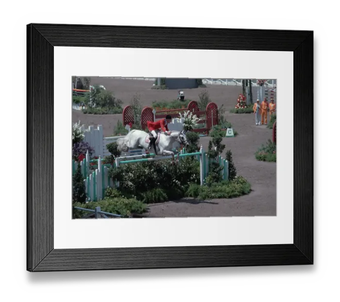 Framed Print : 1984 Summer Olympics - Equestrian - Individual Jumping