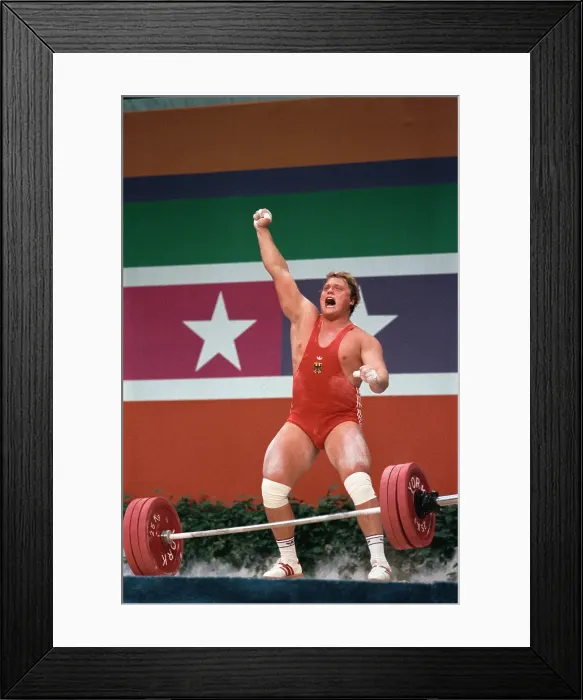 Framed Print : 1984 Summer Olympics - Super Heavyweight Weightlifting
