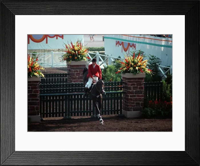Framed Print : 1984 Summer Olympics - Equestrian - Individual Jumping Framed Print : 1984 Summer Olympics - Equestrian - Individual Jumping