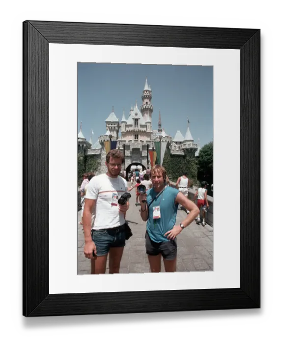Framed Print : 1984 Summer Olympics - West German Athletes Visit Disneyland Framed Print : 1984 Summer Olympics - West German Athletes Visit Disneyland