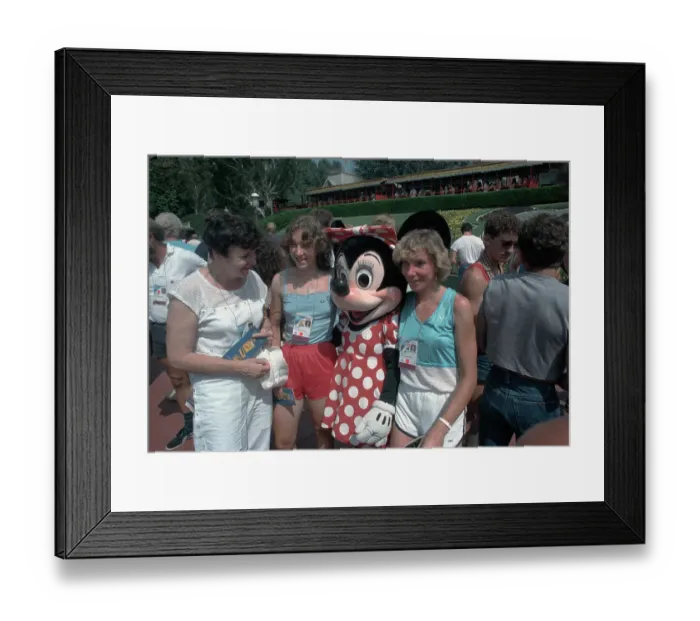 Framed Print : 1984 Summer Olympics - West German Athletes Visit Disneyland Framed Print : 1984 Summer Olympics - West German Athletes Visit Disneyland