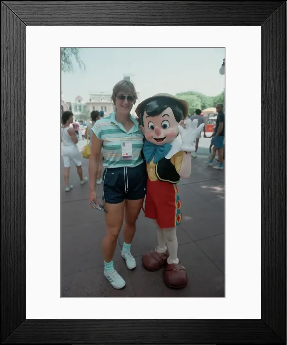 Framed Print : 1984 Summer Olympics - West German Athletes Visit Disneyland Framed Print : 1984 Summer Olympics - West German Athletes Visit Disneyland