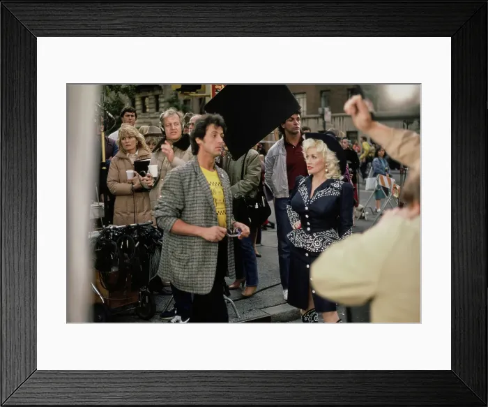 Framed Print : Sylvester Stallone And Dolly Parton Filming Rhinestone Framed Print : Sylvester Stallone And Dolly Parton Filming Rhinestone
