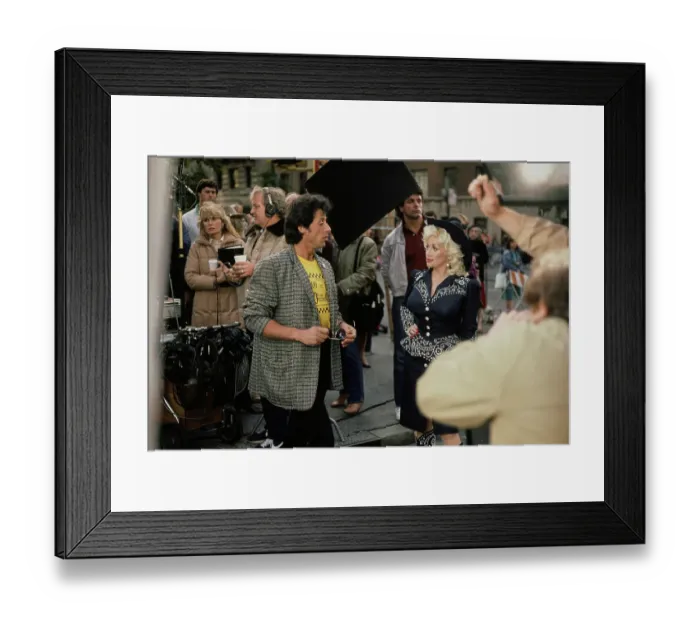 Framed Print : Sylvester Stallone And Dolly Parton Filming Rhinestone Framed Print : Sylvester Stallone And Dolly Parton Filming Rhinestone