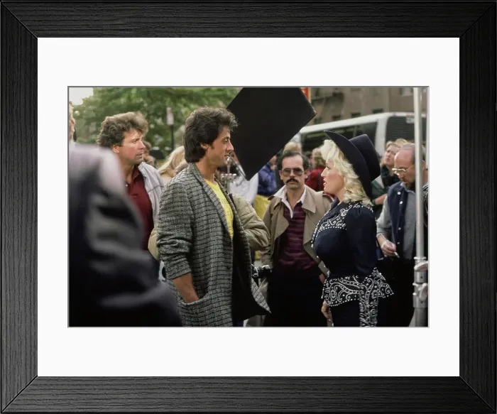 Framed Print : Sylvester Stallone And Dolly Parton Filming Rhinestone Framed Print : Sylvester Stallone And Dolly Parton Filming Rhinestone