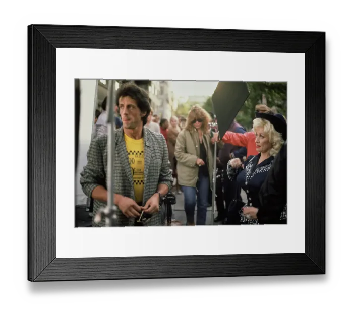 Framed Print : Sylvester Stallone And Dolly Parton Filming Rhinestone Framed Print : Sylvester Stallone And Dolly Parton Filming Rhinestone