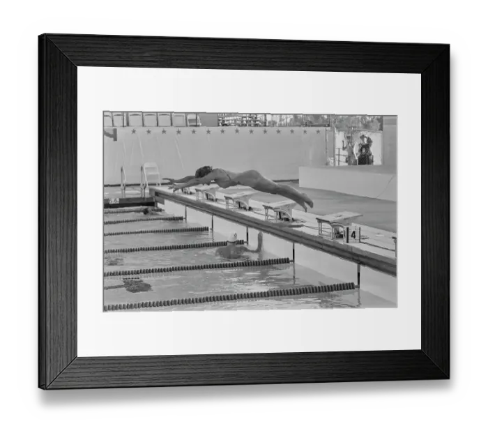 Framed Print : 1984 Summer Olympics - Swimming