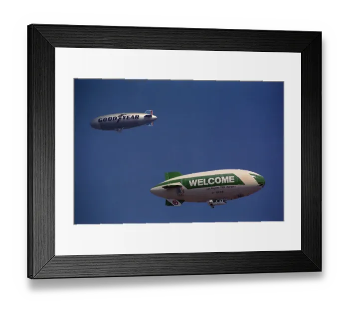 Framed Print : 1984 Summer Olympics - Blimps Framed Print : 1984 Summer Olympics - Blimps