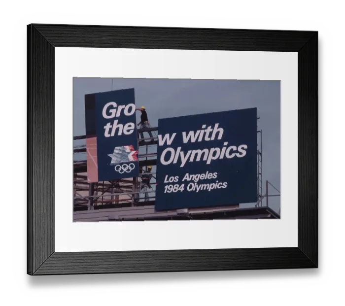 Framed Print : 1984 Summer Olympics - Billboard Framed Print : 1984 Summer Olympics - Billboard