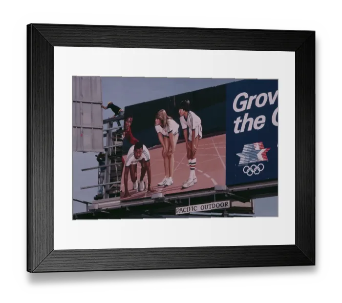 Framed Print : 1984 Summer Olympics - Billboard Framed Print : 1984 Summer Olympics - Billboard