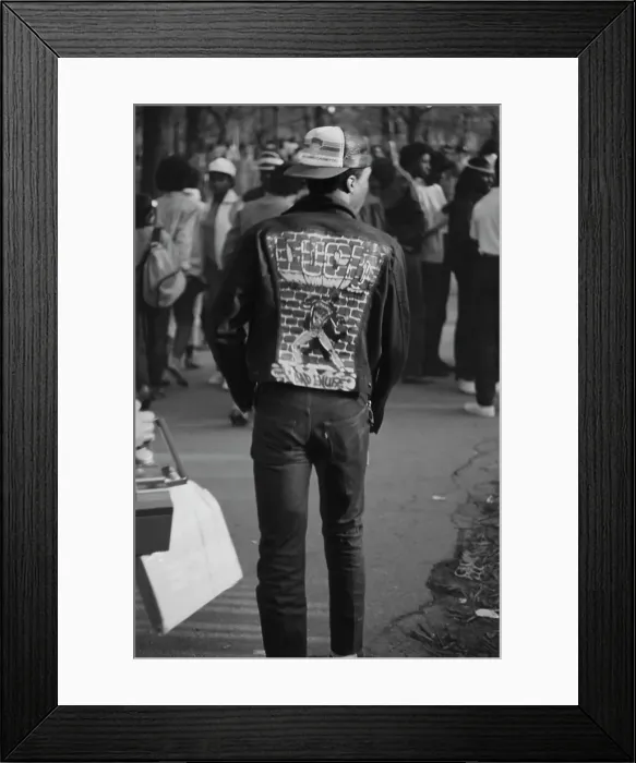 Framed Print : Graffiti Denim Jacket Framed Print : Graffiti Denim Jacket
