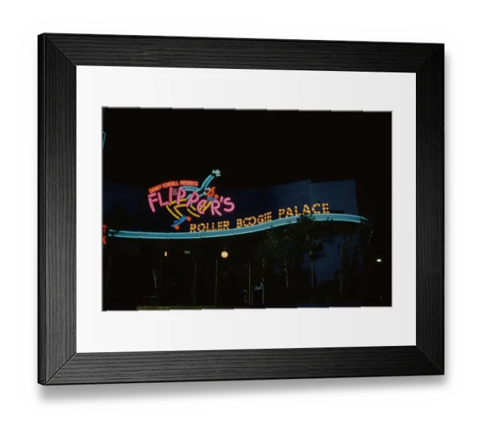 Framed Print : Denny Cordell Presents Flipper's Roller Boogie Palace, West Hollywood Framed Print : Denny Cordell Presents Flipper's Roller Boogie Palace, West Hollywood