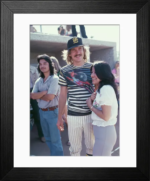 Framed Print : Joe Walsh. American rock guitarist Joe Walsh at a baseball game, circa 1980 Framed Print : Joe Walsh. American rock guitarist Joe Walsh at a baseball game, circa 1980