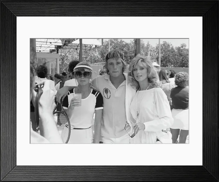 Framed Print : Celebrities At Tennis Match Framed Print : Celebrities At Tennis Match