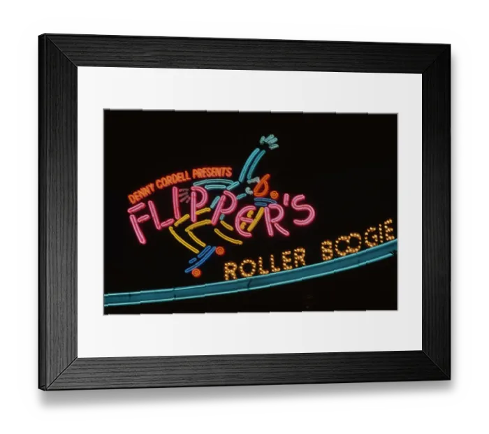 Framed Print : Denny Cordell Presents Flipper's Roller Boogie Palace, West Hollywood Framed Print : Denny Cordell Presents Flipper's Roller Boogie Palace, West Hollywood