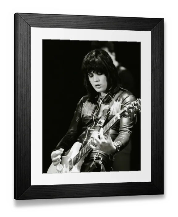 Framed Print : Guitarist Joan Jett of the rock band The Runaways Framed Print : Guitarist Joan Jett of the rock band The Runaways