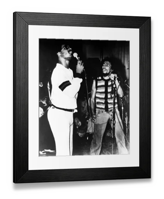 Framed Print : Bob Marley And Stevie Wonder Framed Print : Bob Marley And Stevie Wonder