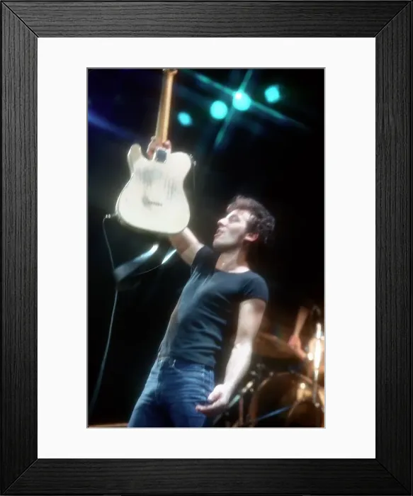 Framed Print : Bruce Springsteen Performing Framed Print : Bruce Springsteen Performing