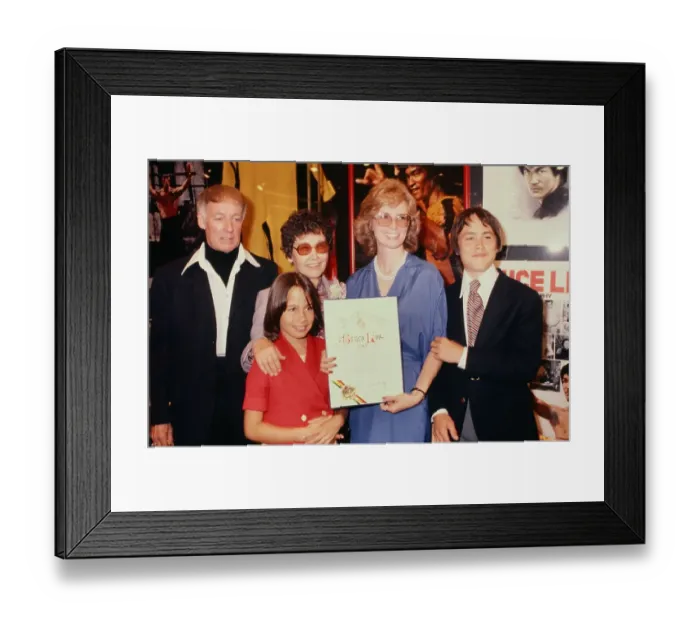 Framed Print : Photo Of Brandon Lee and Family Framed Print : Photo Of Brandon Lee and Family