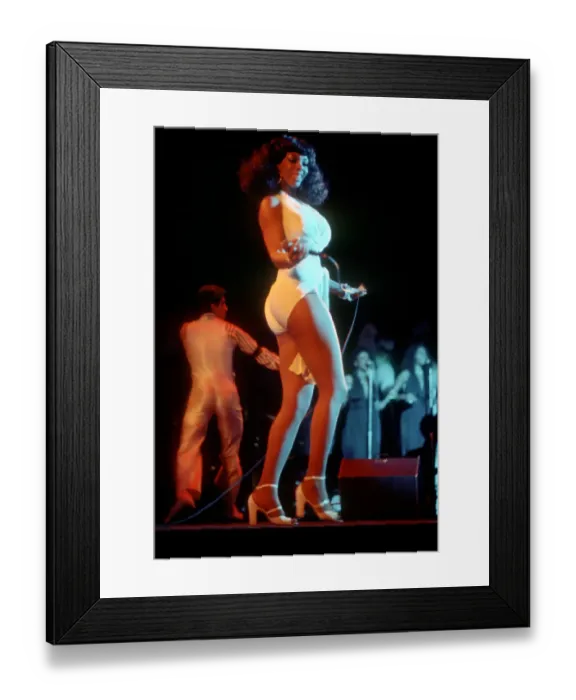 Framed Print : Queen Of Disco With Exaggerated Breasts Framed Print : Queen Of Disco With Exaggerated Breasts
