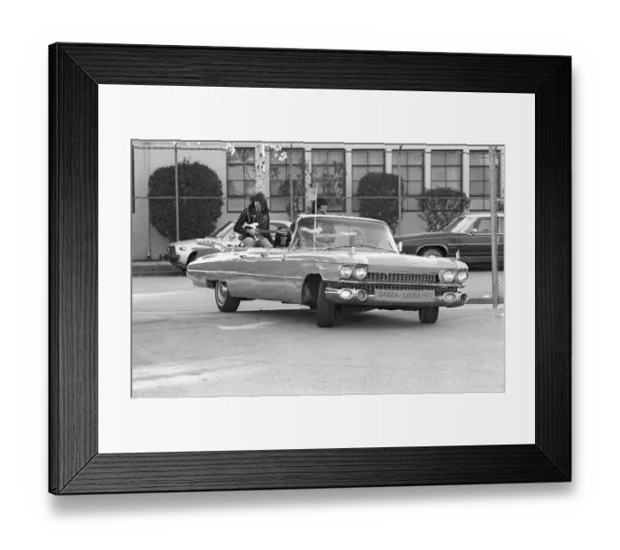 Framed Print : Ramones Ride In Cadillac Driven By Rodney Bingenheimer Framed Print : Ramones Ride In Cadillac Driven By Rodney Bingenheimer