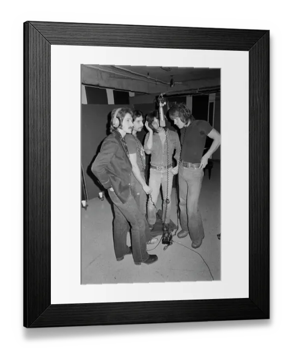 Framed Print : Fandango. American pop rock band Fandango at the Hit Factory recording Framed Print : Fandango. American pop rock band Fandango at the Hit Factory recording