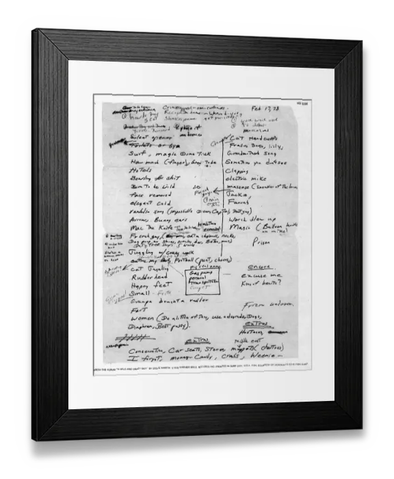 Framed Print : Steve Martin Set List Framed Print : Steve Martin Set List