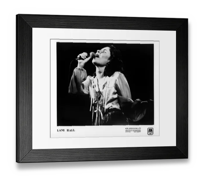 Framed Print : Lani Hall. CIRCA 1978: American singer Lani Hall poses for an A&M Records Framed Print : Lani Hall. CIRCA 1978: American singer Lani Hall poses for an A&M Records