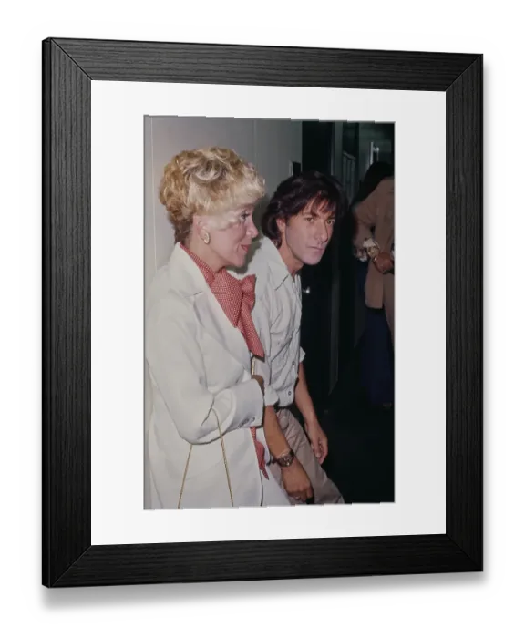 Framed Print : Rona Barrett & Dustin Hoffman Framed Print : Rona Barrett & Dustin Hoffman